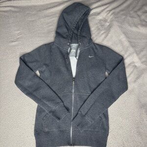 2010s 419733-071 Grey Nike Zip-Up Hoodie - Women’s XS